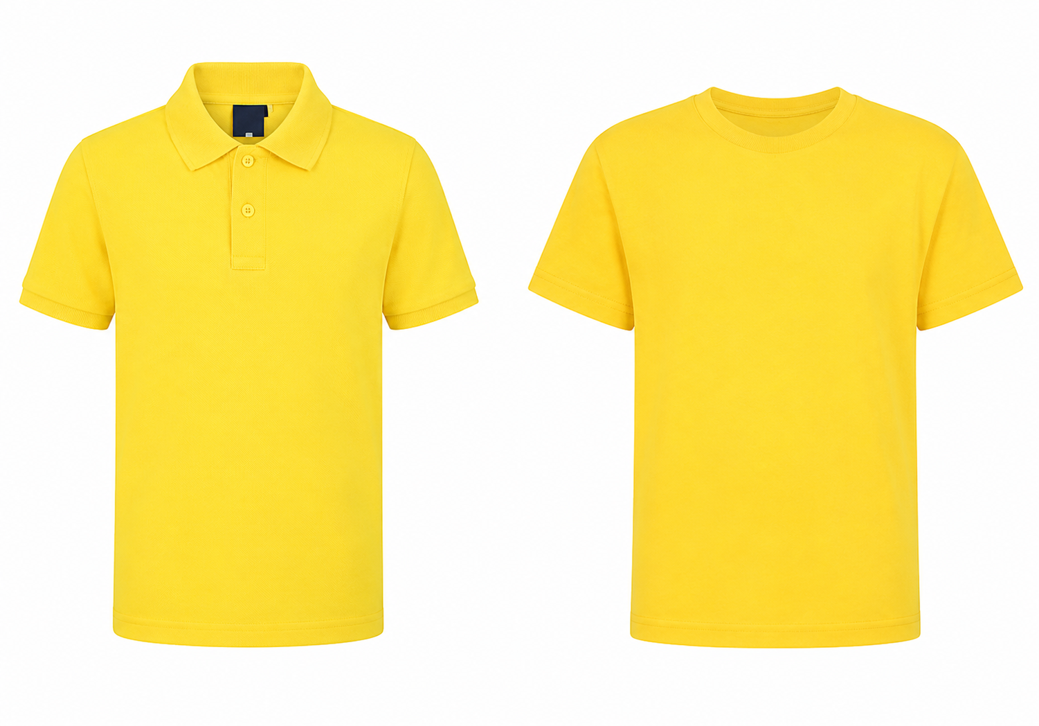 Yellow Polo Shirt and T-Shirt